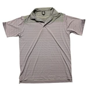 FootJoy Striped Collared Polo Short Sleeve Golf Shirt